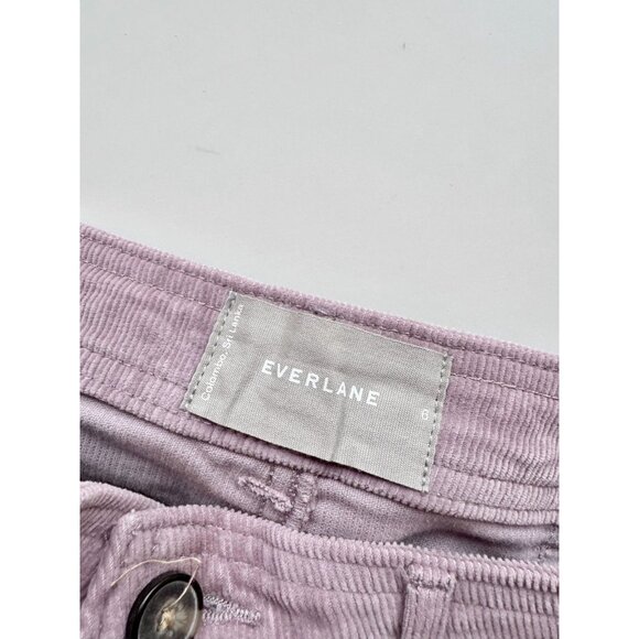 EVERLANE Dusty Lavender Purple Cotton Corduroy Wide Leg Sailor Pants, Size 6 - Picture 13 of 15